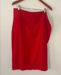 Iris plus size Red 3X Pencil Skirt Knee-Length SKIRT NWOT