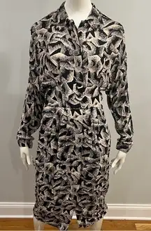 Vintage Patterned Midi Dress