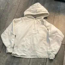 TNA White Sweater with Hood and Relaxed Fit