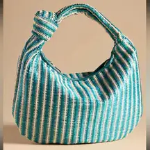 Anthropologie The Brigitte Satchel Bag Purse by Melie Bianco: Raffia Edition NWT