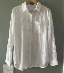 PrettyGardens White Women's Button Down Shirt