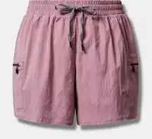 Torrid Happy Camper Ripstop Active Cargo Short With Zip Rose Pink 2x Like New