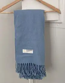 royal rossi cashmere scarf baby blue