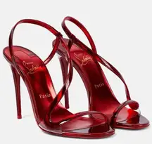 Christian Louboutin Rosalie 100 Heeled Sandal Leather Psychic Red Size 40