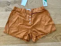 Dear John - Maddie Super High Rise Shorts in Amber Glow Orange