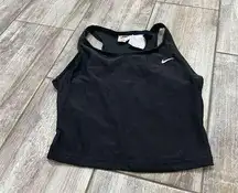 Nike Vintage  Cropped Tank Top Size Medium Side Swoosh