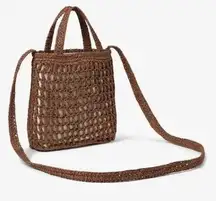 Woven Straw Mini Pocket Transport Tote