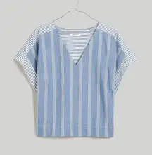 NWOT  ‘Cotton Boxy Top in Mixed Stripe’