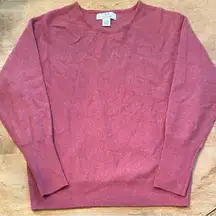 Magaschoni  Women’s Size‎ Medium Dusty Rose 100% Cashmere Crew Neck Sweater