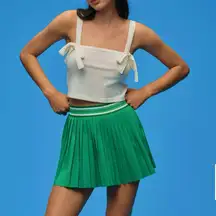 BEYOND YOGA Pleated Mini Skirt Skort Green Size M NEW