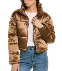 7 For All Mankind Puffer Metallic Jacket Size Medium