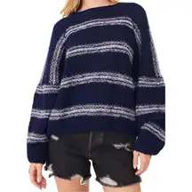 Free People Hockley Stripe oversized alpaca blend Sweater sz XS