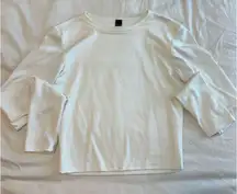 Windsor White Long Sleeve Crop Top