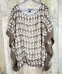 Apostrophe Woman 26W/28W Poncho Style Lined Blouse