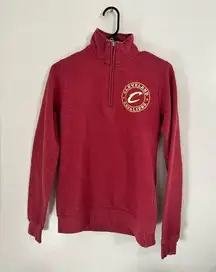 Nba Womens  Cleveland Cavaliers Maroon Pullover Quarter Zip Sweatshirt Medium