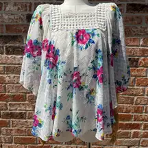 Anthropologie Meadow Rue Floral & Lace Top / XS / Excellent condition