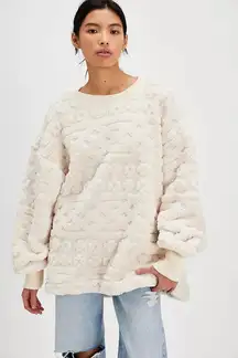 Free People Oversized Ivory Sweater 