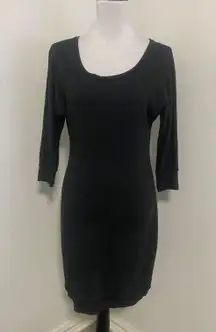 One Star Women’s Tunic Sweatshirt Dress Charcoal Gray Size XS Y2K EUC