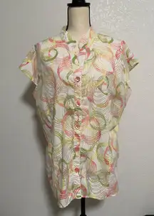 Dressbarn Womens Multi Button-up Shirt Size 18/20