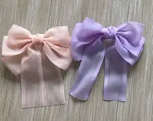 Pink and Purple bow Set