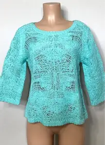 New. Soft Surroundings sea foam green loose knit top. Retails $129
