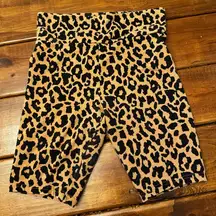 Cheetah print biker shorts