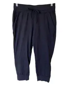 Lululemon Drawstring Capri Jogger Pants Black Women's Size 8 Activewear