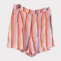 LUSH high waist linen shorts