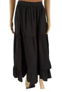 o.p.t One Pretty Time Tiered Maxi Skirt Black