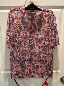 Sheer Mock Neck Tshirt