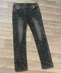 Thrill black white acid wash jeans size 9