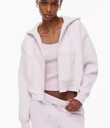 Aritzia TNA Cozy Fleece Boyfriend Boxy Zip Hoodie