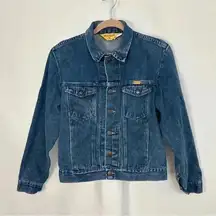 Vintage Rustler Jacket Medium Wash Boxy Crop‎ Denim Trucker Jean Womens Medium