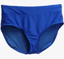 Women’s Island Escape Tummy Thinner Blue Swim Suit Bottom Size 8 High Waisted