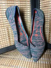 Women's Rothy's The Point II in Teal & Pink Tweed