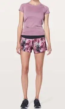 Lululemon  Run Times Short II Sun Dazed Multi Pink / Super Dark Size 8