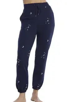 Honeydew Intimates Over the Moon Celestial Embroidered Navy Joggers Sweatpants S