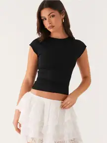 Erin Layered White Mini Skirt