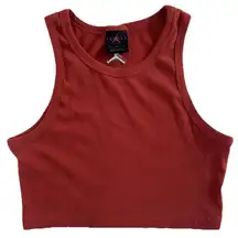 Jordan Women’s Racerback Ribbed Cropped Tank Top M Basketball Sporty Athleisure