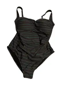 bond-eye Australia nip‎ tuck striped One Piece Swimsuit nautical nwot ruched