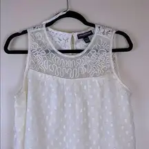 NWT A PEA IN THE POD WHITE SLEEVELESS TOP W/ TIE