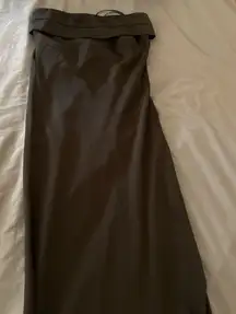 Maxi silk black dress