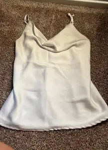 Cowl Neck Satin Tank