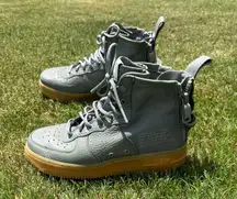 Nike Air Sf AF1 Womans Grey Goddess Of Victory Sneakers