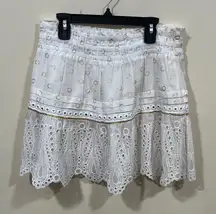 NWT Ramy Brook Bruno Tiered Crochet Mini Skirt size M