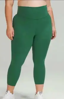 Lululemon Base Pace High Rise Crop 23”Brushed Nulux Everglade Green. Siz…