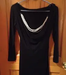 Black Fredrick's dress with pearl back