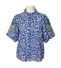 THML Clare floral embroidered  sleeve flower print top size small