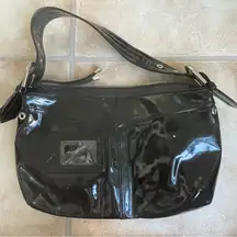 Vintage GAP black patent leather, hobo, shoulder bag