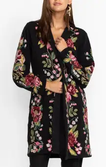 $585 NWT Johnny Was Embroidery Sequin Floral Blazer Size L Sweater Coat
